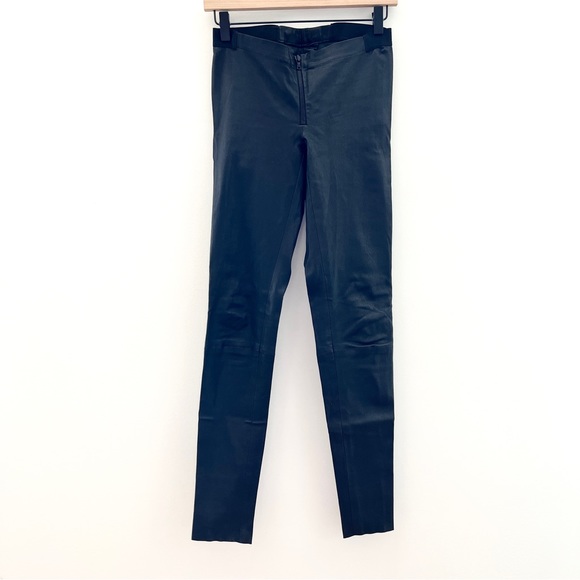 Alice + Olivia Lamb Leather Leggings Size 2 - Picture 1 of 6